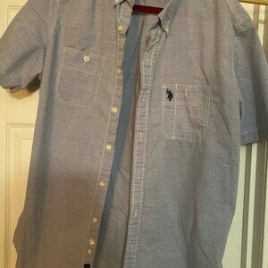 U.S. Polo Assn. Short-Sleeve Button-Down Shirt in Light Blue